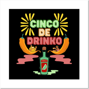 Cinco De Mayo Drinko Celebrate Fiesta 5 De Mayo Mexico Posters and Art